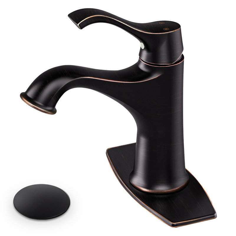 Single-handle Bathroom Faucet with Drain Assembly, Oil Rubbed Bronze