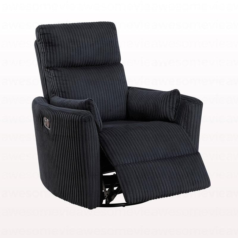 Mobilier de salon en velours côtelé noir 1 pièce, Noir