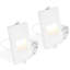 Marchepieds à DEL Luxrite à pince verticale, 5CCT, 3W, 150 lumens, étalement de faisceau à 90 °, à intensité variable, 120V, imperméable IP65, étanche et ETL, paquet de 8 blanc-135509329-135509331