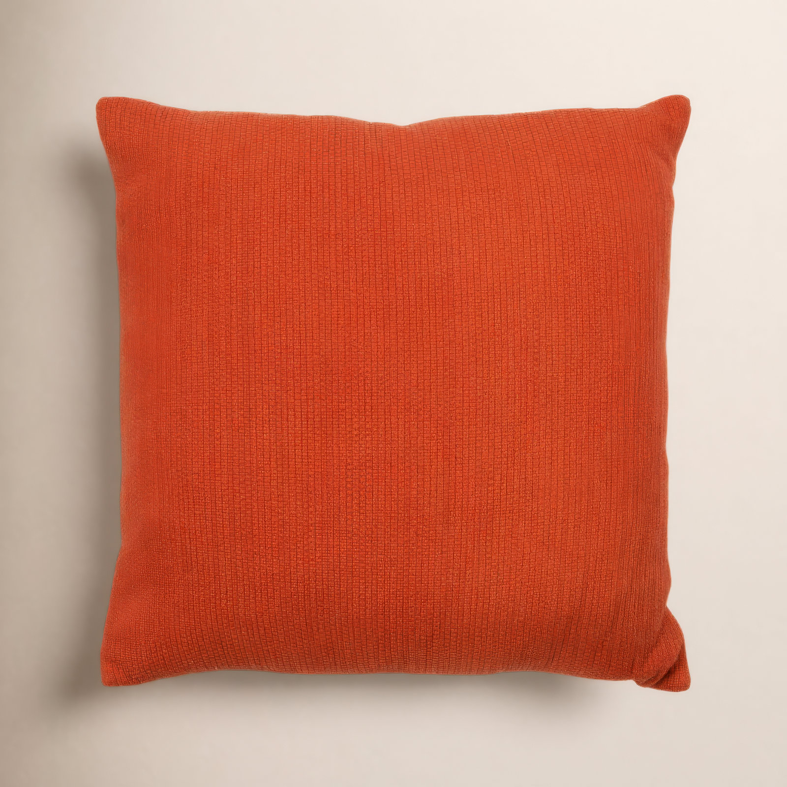 Brocka Textured Cotton Throw Pillow, Red