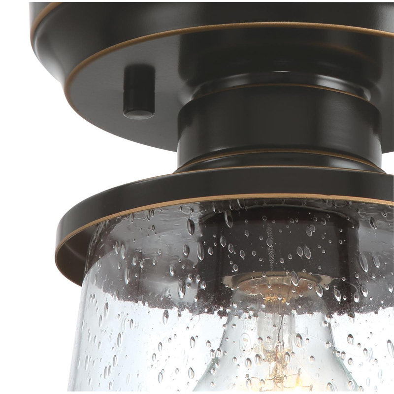 Emma Jane 6.75'' W 1 - Bulb Outdoor Semi Flush Mount