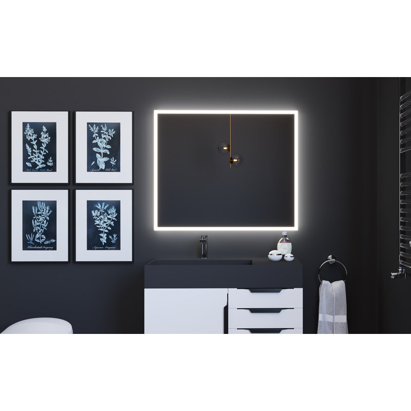 Jessalyn 36" x 30" Voice Control Smart LED Light Bathroom Vanity Mirror