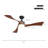 57.9" Ceiling Fan With Light – Walnut Wood Blades, 6-Speed Reversible Motor & Bluetooth App Control