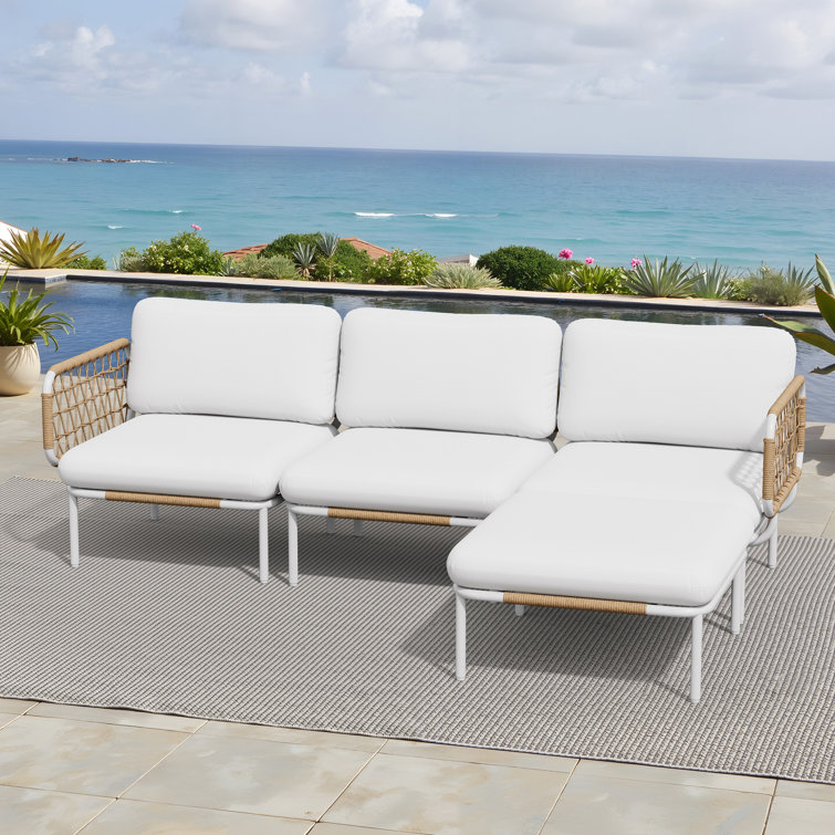 91.3'' Aluminum Outdoor Patio Sectional