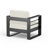 MAYA BAY MP1 CLUB CHAIR, BLACK FINISH WITH BEIGE CUSHION