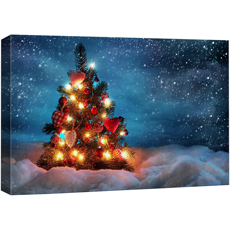«Christmas Holiday Celebration», impression sur toile tendue, H 12 po x l 18 po x P 1,5 po