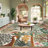 Floral Machine Washable Rugs with Rubber Backing for Living Room Non Slip Stain Resistant Carpet for Bedroom Living Room-1609155973