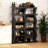 51.2 Inches Wide 6-Layer Wooden Kitchen Rack Multi-Function Storage Rack