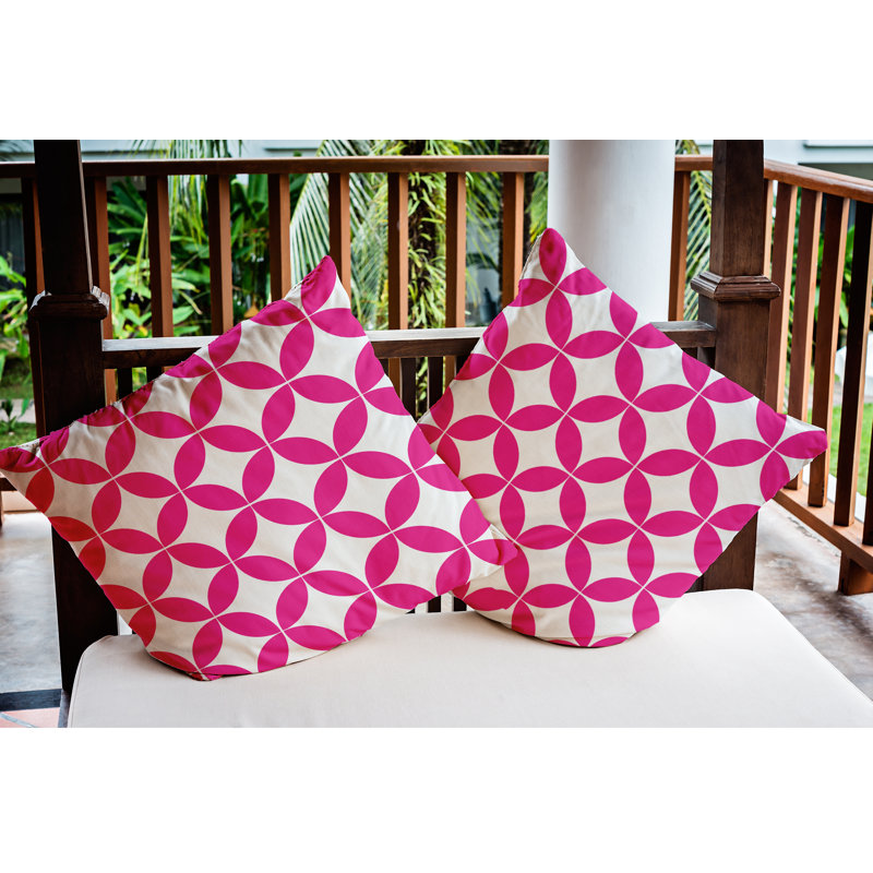 Coussin intérieur / extérieur Eye Opener, 20 po x 20 po, Rose