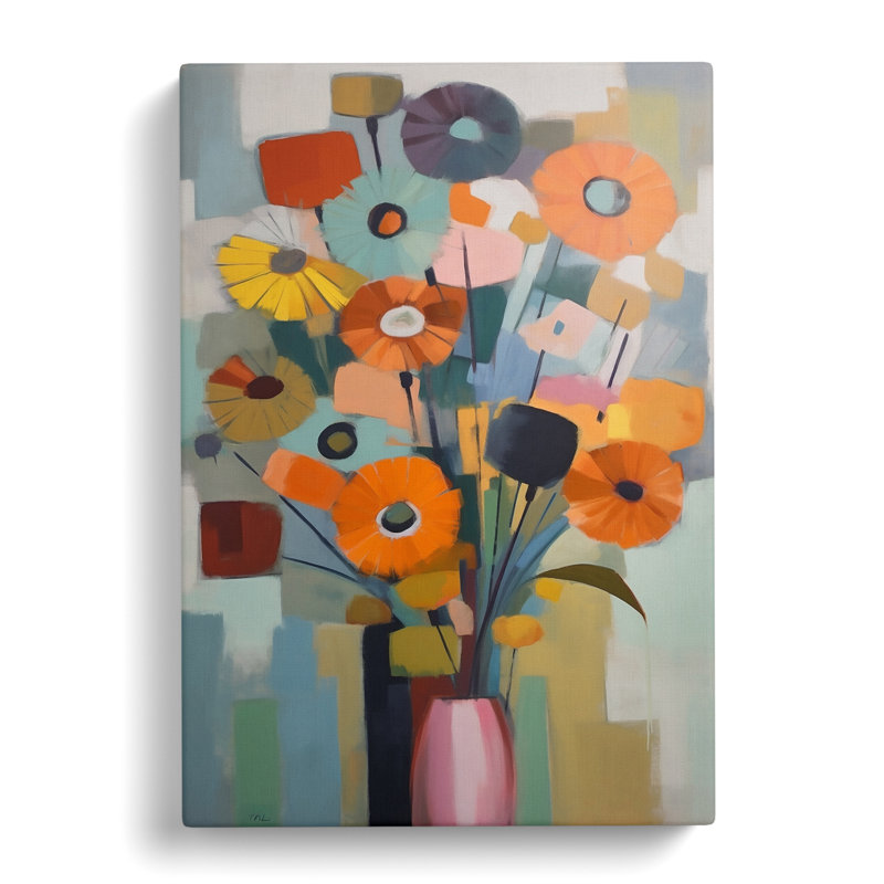 Penning Flowers Mid Century Vol.3 - Wrapped Canvas, 76cm H x 50cm W x 3cm D