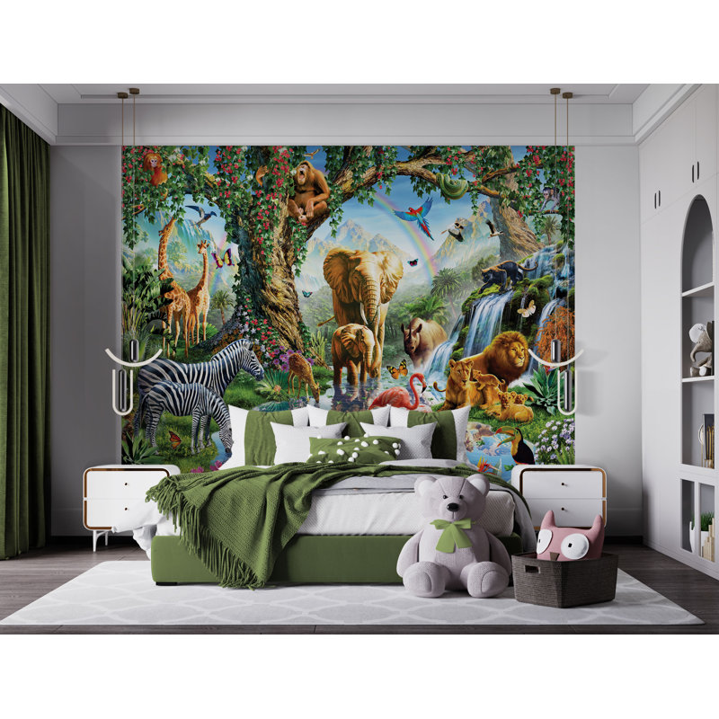 Jungle Lake 3.04m x 2.43m Wall Mural