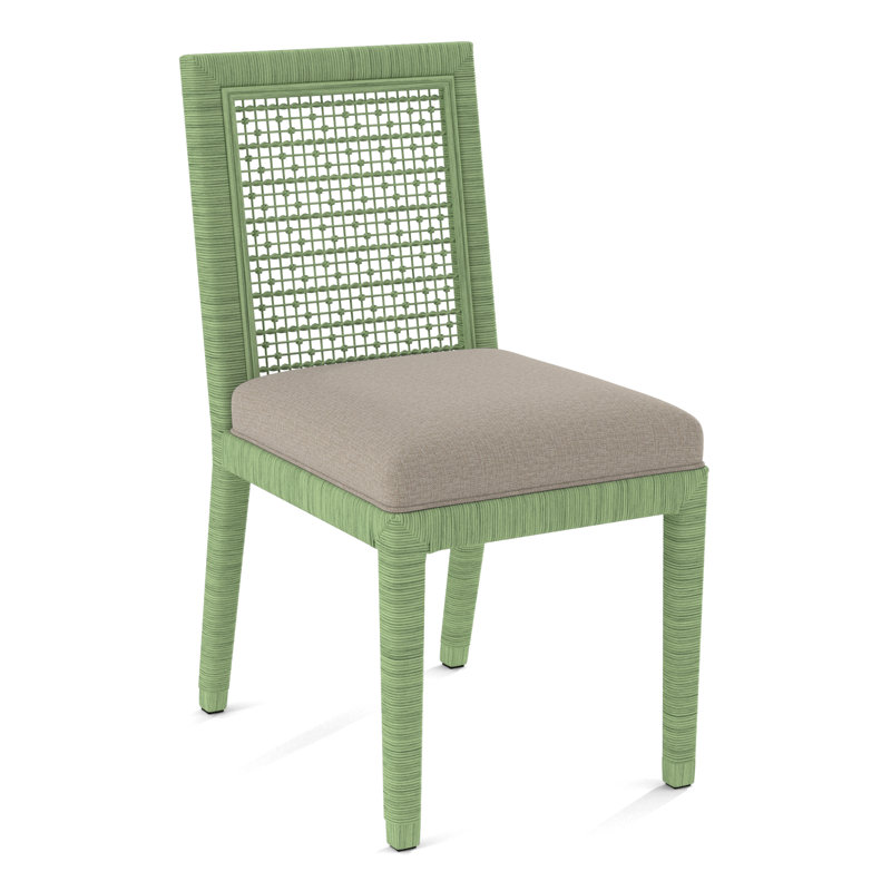 Glinda Dining Chair, Celery, Yellow Buffalo Check Plaid; 0127-33