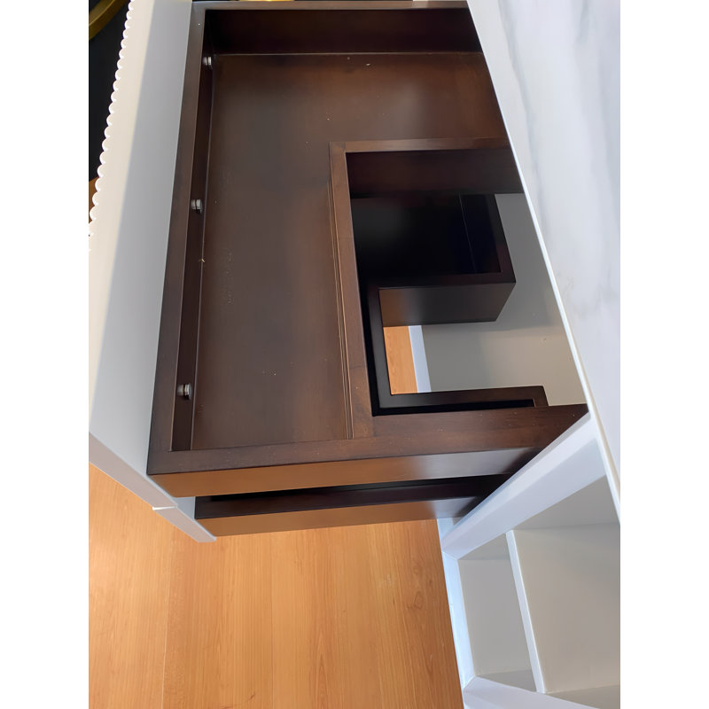 Meuble-lavabo mural blanc mat 30 po Sienna
