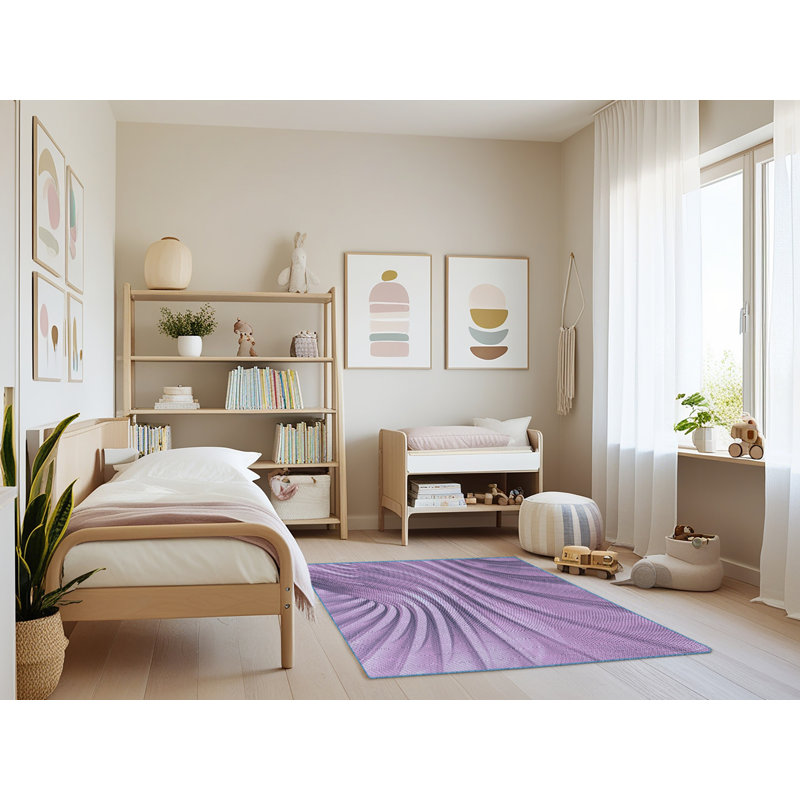 Tapis mauve en laine, Rectangle 4 pi x 6 pi