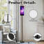 Lampe sur pied lumineuse nébuleuse de l'espace extra-atmosphérique ciel étoilé mauve tons bleus lampe sur pied moderne avec télécommande interrupteur au pied ampoule abat-jour grand poteau d'angle pour le salon chambre bureau