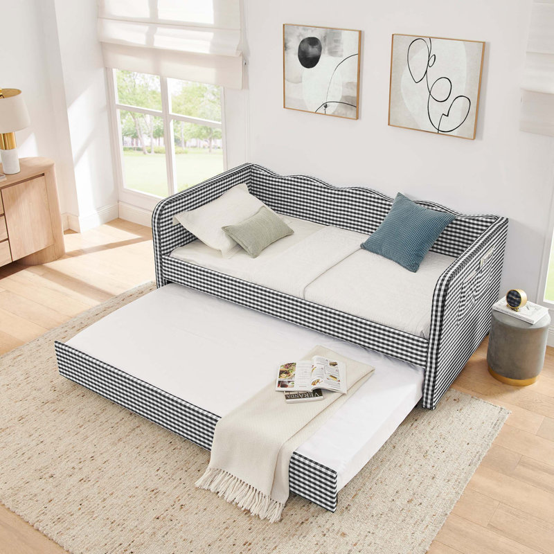Lit de jour convertible polyvalent avec rangement intégré, Black