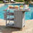 Foldable Outdoor Kitchen Island Patio Kitchen Island Outdoor Kitchen Cart Portable Prep Station with Lockable Wheels, Storage Cabinet and Towel Rack for Patio and Outdoor-966100656