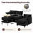 108'' Comfy  U Shaped Sectional Modular Deep 5-Piece Cloud Sofa with Ottomans- Premium Fabric-1861371614