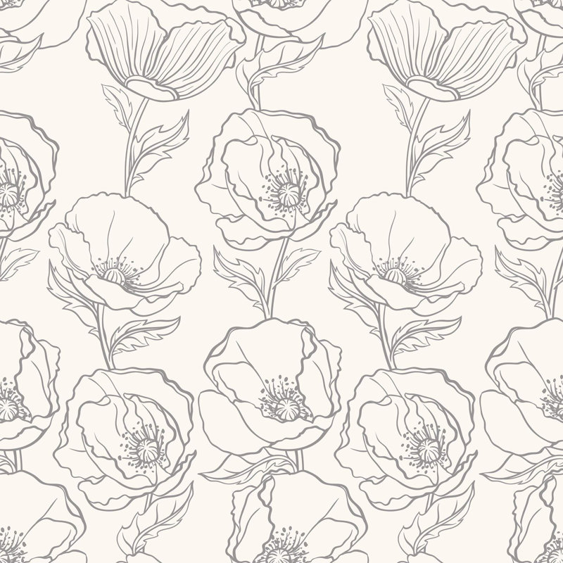 Peel & Stick Floral Tile, 126" L x 24" W