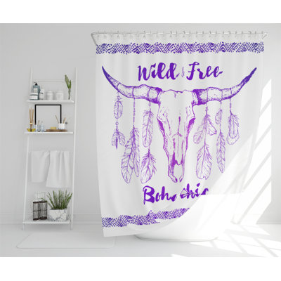 Boho Chic Native American Designer Shower Curtain