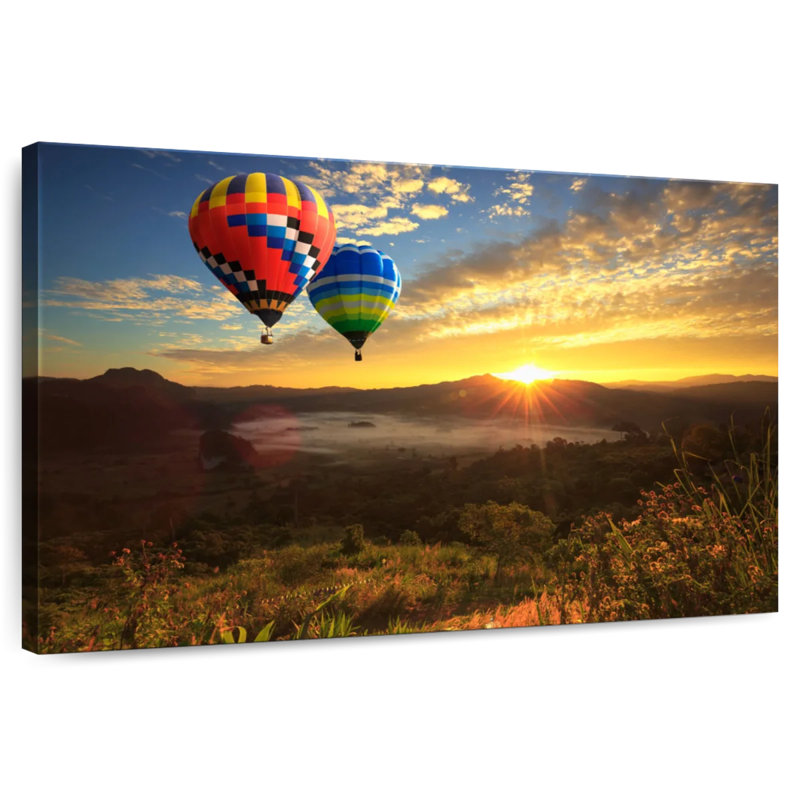 Montgolfières Mehar au lever du soleil, H 24 po x l 36 po
