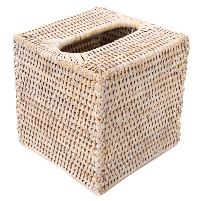 Couvercle de boîte à mouchoirs Daniella, Blanc délavé