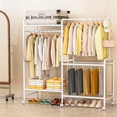112.15cm Rolling Clothing Rack