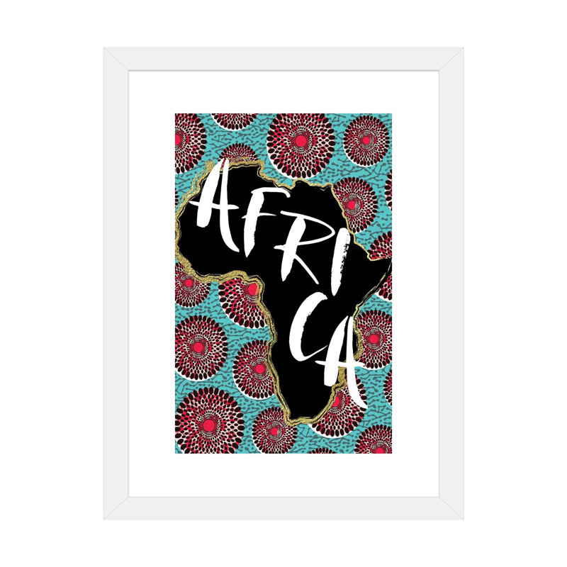 Carte afro X par Nikki chu-impression, H 24 po x l 16 po x P 1 po, Cadre blanc