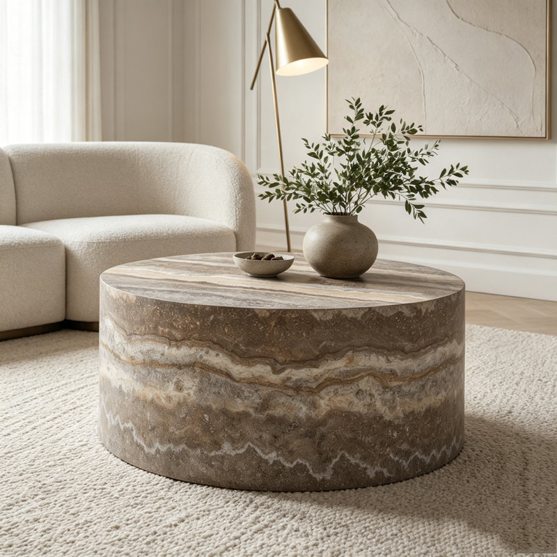 Round Coffee Table, Gray
