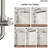 Wall Mount Rainfall Shower System, Dual‑Function Shower Head with Slide Bar, Handheld Shower-128567559