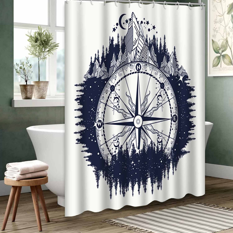 Rideau de douche vert imperméable, rideaux de douche pour la salle de bain avec 12 crochets, 72" L x 78" W