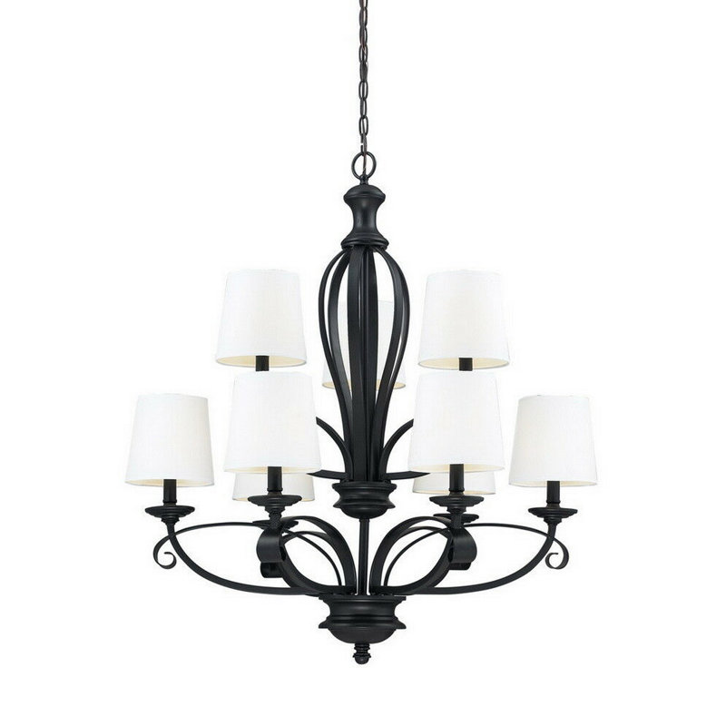 Paradkar 9 - Light Dimmable Classic / Traditional Chandelier, White