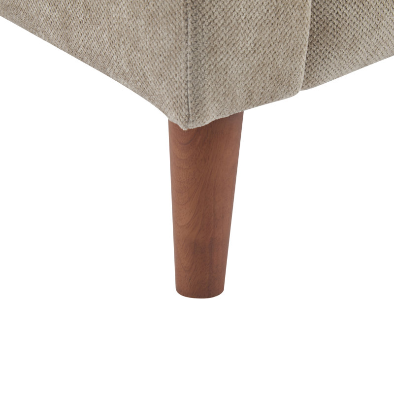 Fauteuil en polyester touffeté de 81,99 cm de large Greenmont, Chenille brun clair