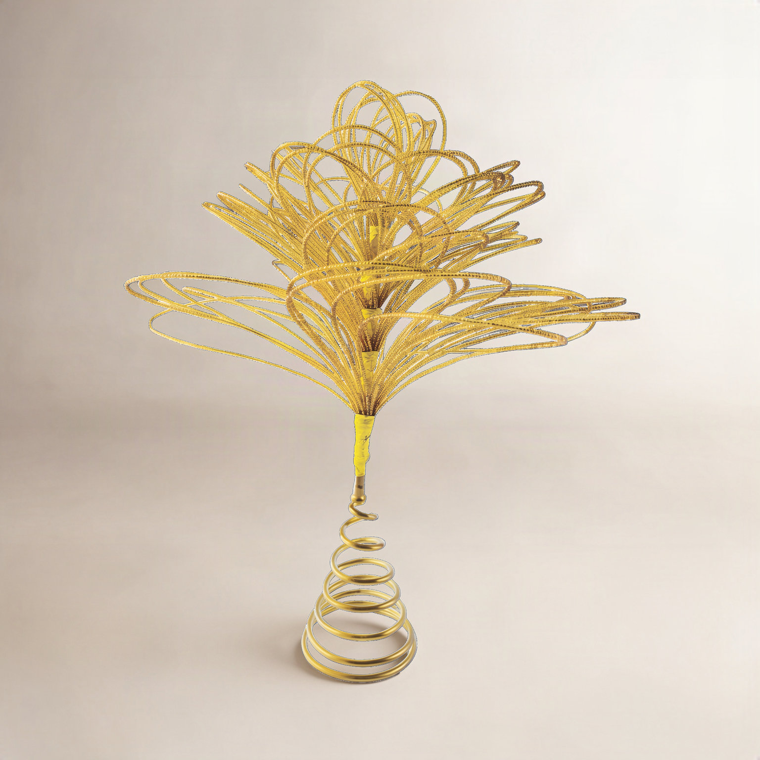 Tree Topper, Gold, 14.5" H x 10" W x 10" D