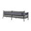 Canapé d'extérieur en aluminium gris foncé Lewan