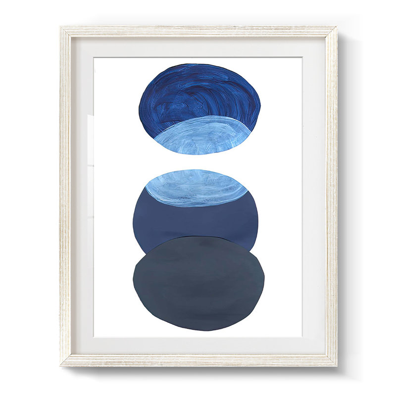 Ultramarine Orbs I - Impression encadrée, H 28,5 po x l 20,5 po, Blanc