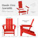 Ratcliff High-Density Polyethylene (HDPE) Outdoor Adirondack Chair Set