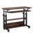 32 Inches Portable Desk with Power Outlets, Height Adjustable Side Table Sofa Couch Bedside Laptop Computer Cart with USB Charging Ports, Mobile Small Standing Desk with Keyboard Tray, Rustic Brown.