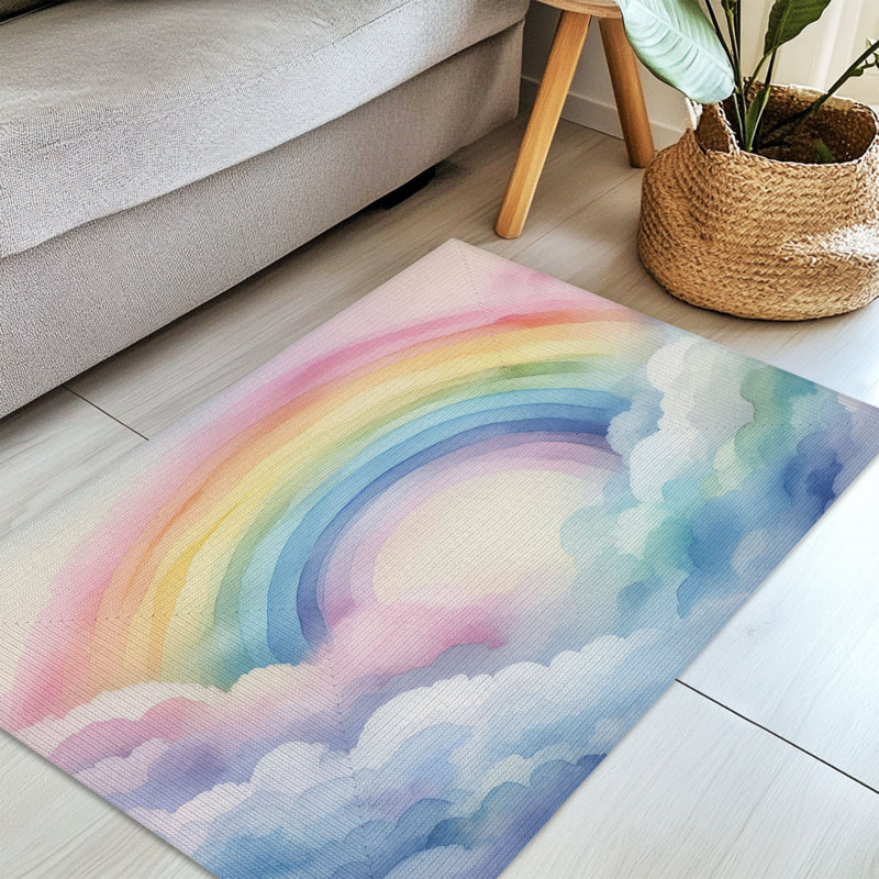 Tapis tressé arc-en-ciel, Rectangulaire 3 pi x 5 pi