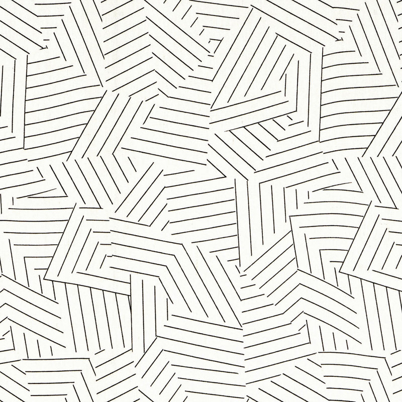 Schumacher x Miles Redd Deconstructed Stripe Fabric, Black