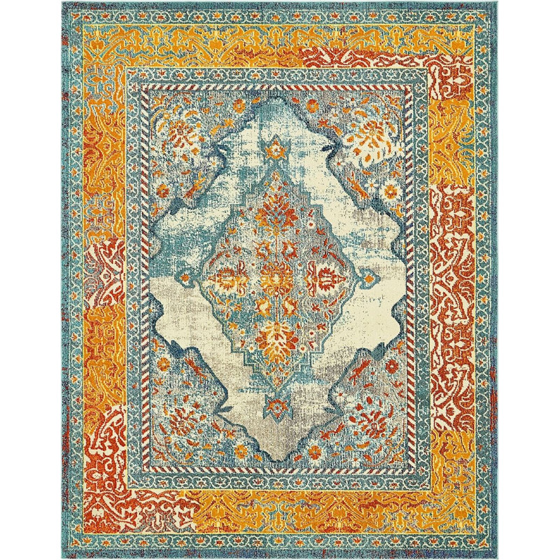 Abstract Indoor Rug, Rectangle 8' x 10'