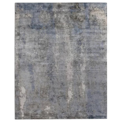 Koda Handmade Synthetic Silver/Blue/Brown Area Rug