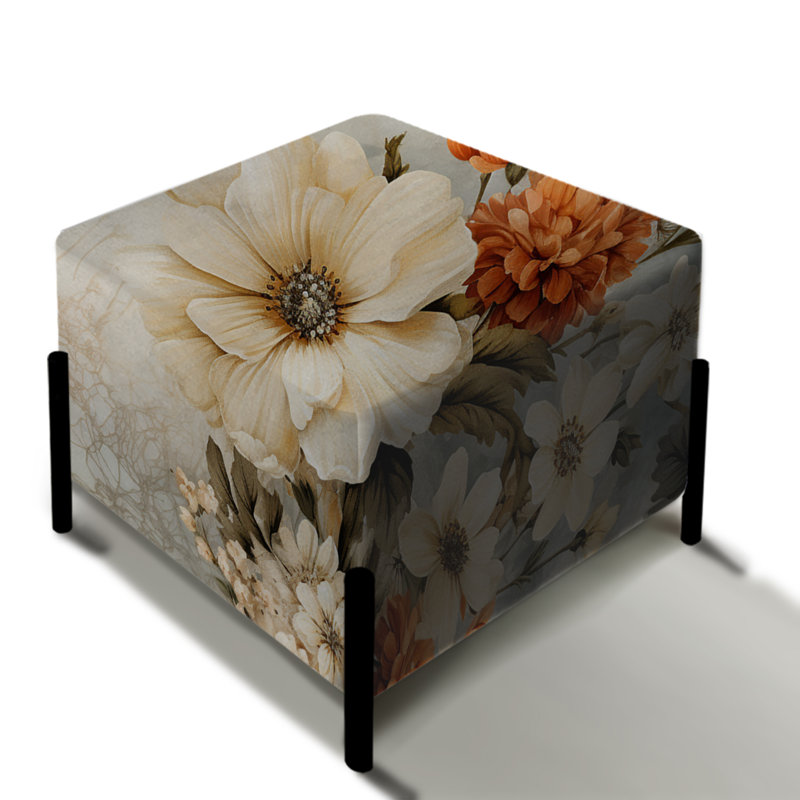 Motif victorien rustique en dentelle rustique avec repose-pieds floral