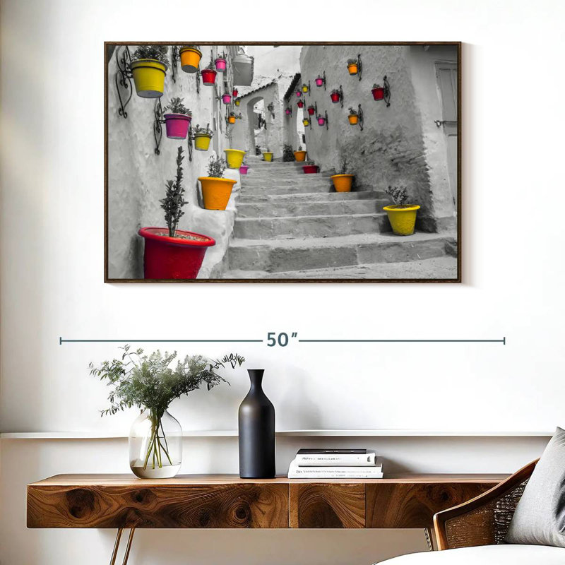 Escalier marocain Pop, Cadre flottant en noyer, 40 po x 27 po