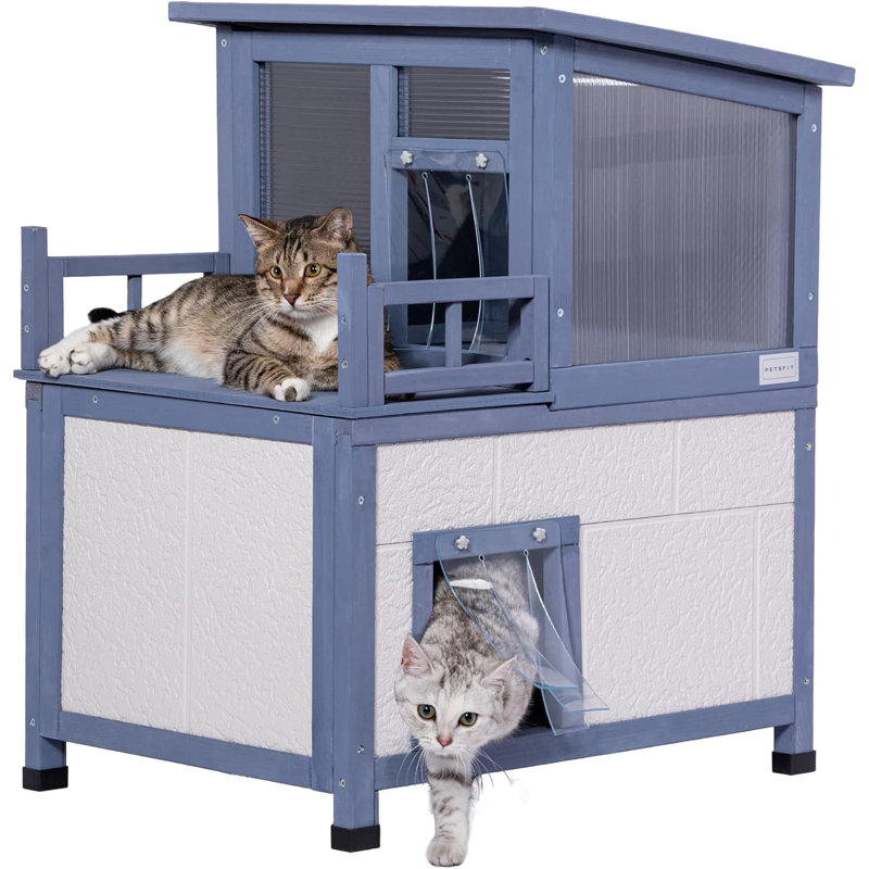 Maison pour chat isolée à 2 étages