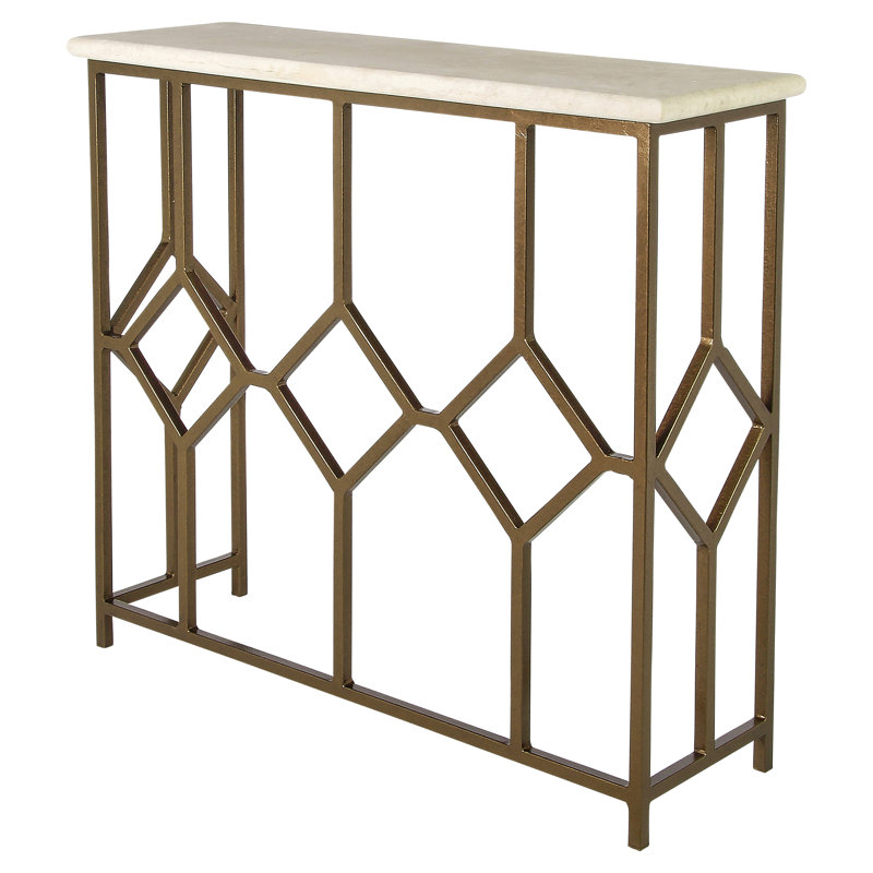 Napoleon 41'' Console Table, Lite Travertine