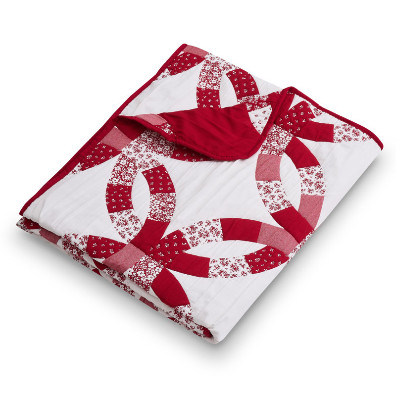Jeté rouge Greenland Home Fashions - 50 po x 60 po, tissage jacquard 100% polyester doux et réversible, Rouge