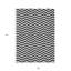 Tapis intérieur lavable à chevrons noir et ivoire 9 pi x 12 pi