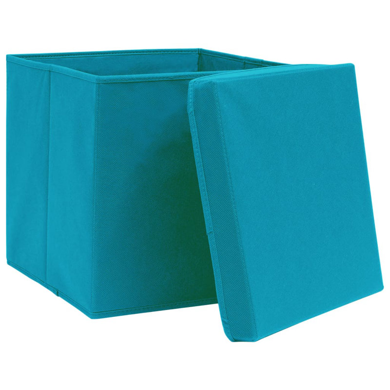 Rebrilliant Fabric Decorative Bin, Baby Blue