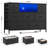 Shenica 9 - Drawer Fabric Dresser with LED Lights and Power Outlets, Tall Storage Chest with Metal Frame and Wood Top, TV Stand & Entertainment Center for Bedroom, Living Room, or Closet, Fits TVs up to 55"-725727996
